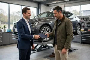Premium car service plans explained for luxury car owners at a service centre