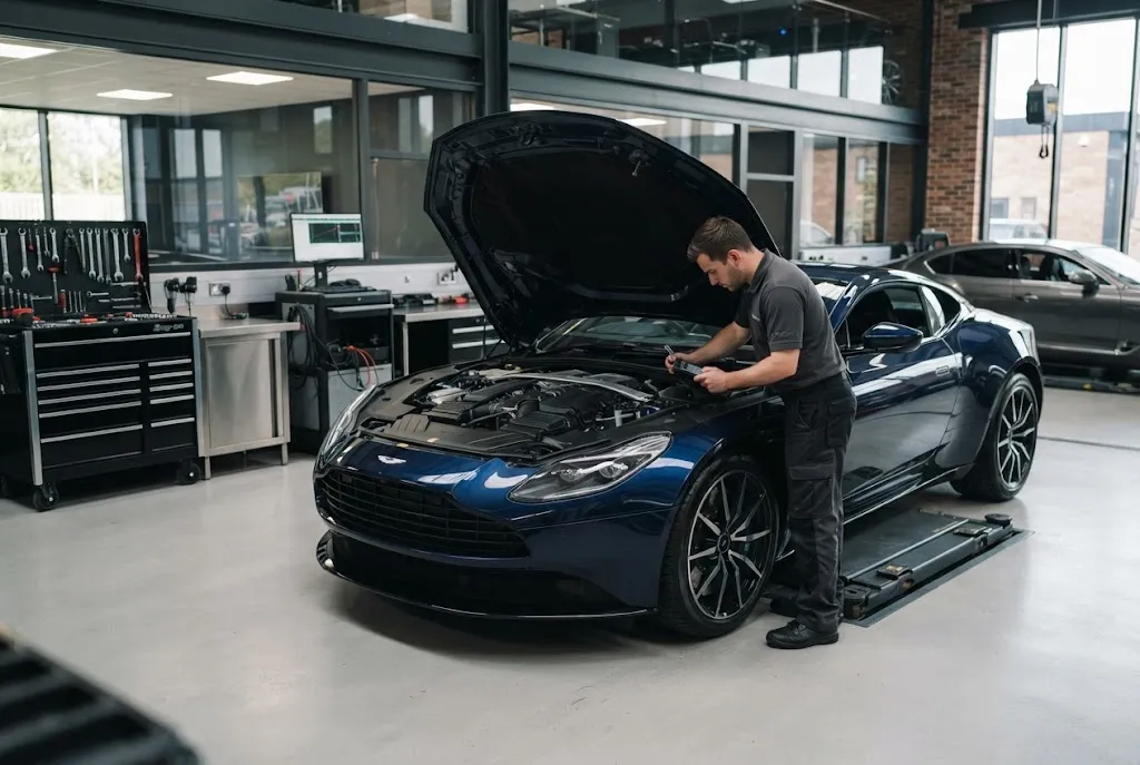 auto repair services for a prestige vehicle in a specialist UK workshop