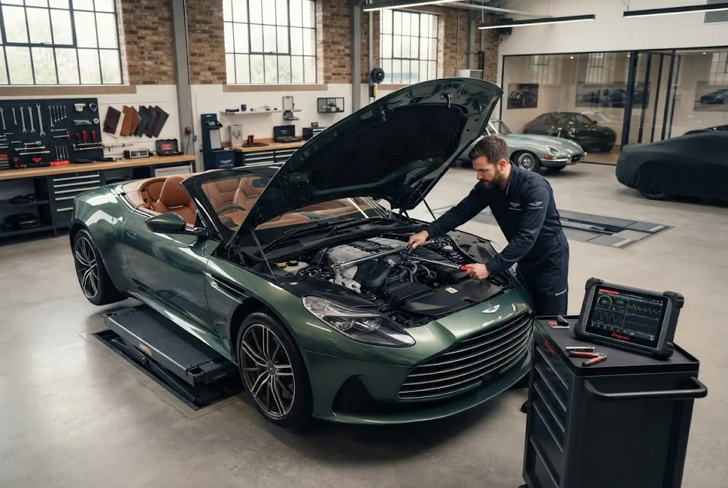 Luxury automotive services in a premium specialist workshop